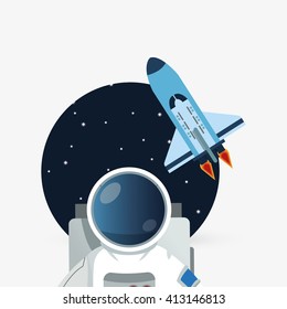 Astronaut sign. space concept. cosmos icon