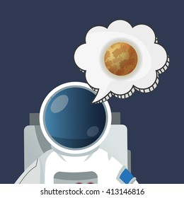 Astronaut sign. space concept. cosmos icon