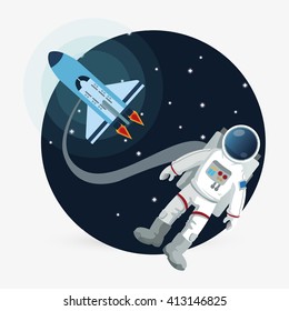 Astronaut sign. space concept. cosmos icon