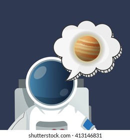 Astronaut sign. space concept. cosmos icon