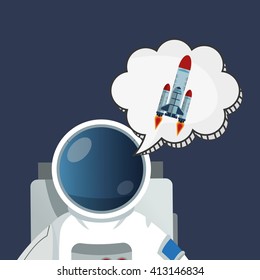 Astronaut sign. space concept. cosmos icon