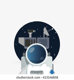 Astronaut sign. space concept. cosmos icon