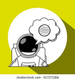 Astronaut sign. space concept. cosmos icon, vector illustration