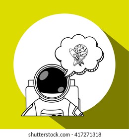 Astronaut sign. space concept. cosmos icon, vector illustration