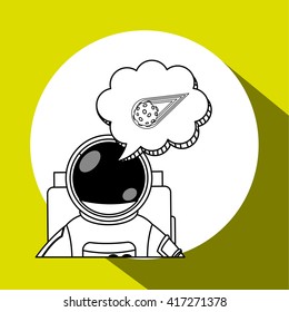 Astronaut sign. space concept. cosmos icon, vector illustration
