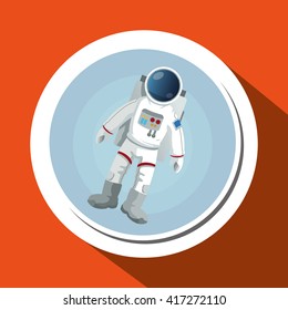 Astronaut sign. space concept. cosmos icon, vector illustration