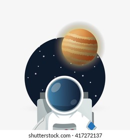 Astronaut sign. space concept. cosmos icon