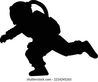 Astronaut Silhouette vector art and illustration