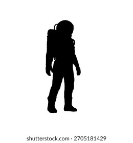 Silueta de astronauta - Ilustración vectorial