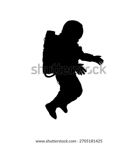 Astronaut silhouette - vector illustration