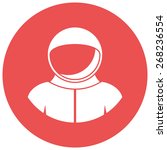 Astronaut, silhouette, vector illustration, isolated on white background