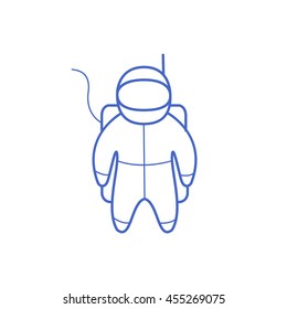 Dibujo de contorno simple astronauta