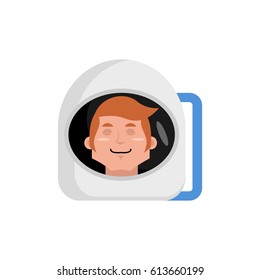 Astronaut sleeping Emoji. Cosmonaut asleep emotion isolated
