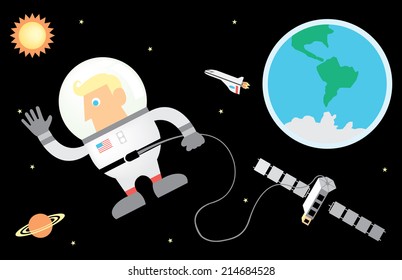 Astronaut and Space