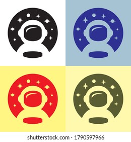 astronaut, space cosmos logo vector eps