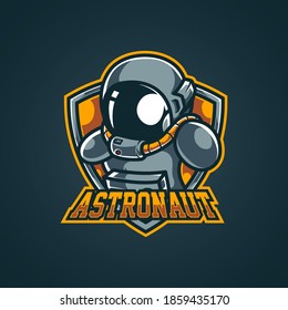 Astronaut Space E Sport Mascot Logo