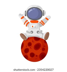 Astronaut and space elments elements. Galaxy for design, posters, backgrounds astronaut and space. Planet, comet, galaxy, alienships