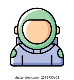 Astronaut in a space exploration suit futuristic design