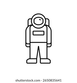 Astronaut Space Explorer Line Icon