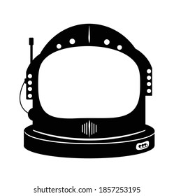 Astronaut space helmet vector Line Icon