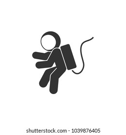 Astronaut in space icon