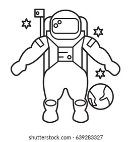 astronaut in space icon