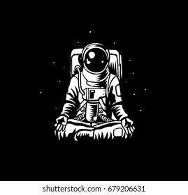 Astronaut in space icon, vector illustration