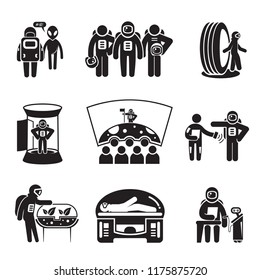 astronaut and space icons