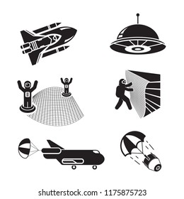 astronaut and space icons