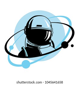 Astronaut. Space illustration.