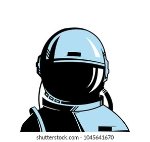 Astronaut. Space illustration.