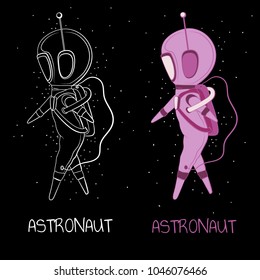 astronaut in space illustration