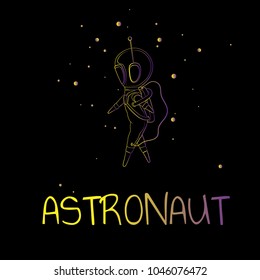 astronaut in space illustration