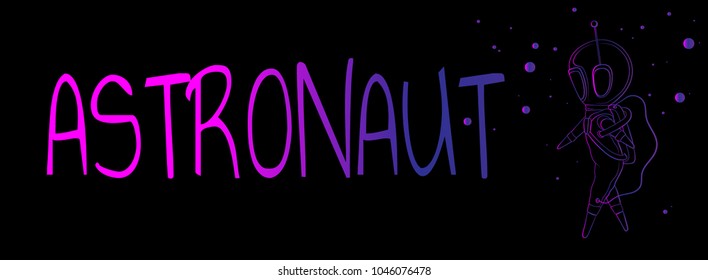 astronaut in space illustration