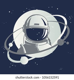 Astronaut.  Space illustration.