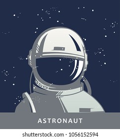 Astronaut.  Space illustration.