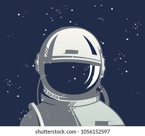 Astronaut.  Space illustration.
