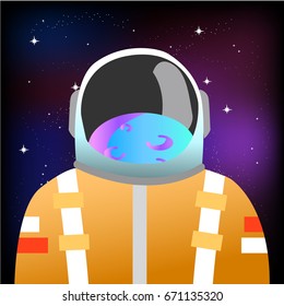 astronaut in space illustration