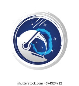 Astronaut Space Illustration Logo Symbol