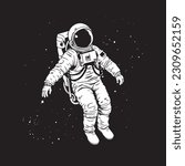 An astronaut in space illustration template design