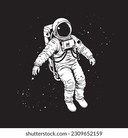 An astronaut in space illustration template design