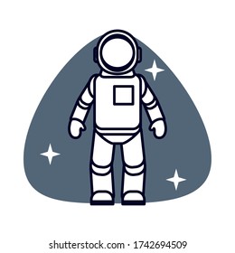 astronaut in space isolated icon vector illustration design