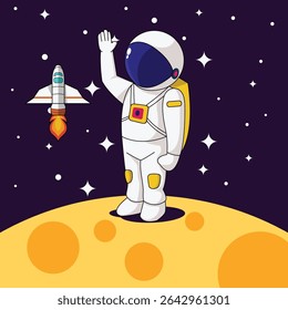astronaut in space, astronaut landing on moon