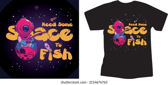 Astronaut in space need some space to do Fishing in outer space alone