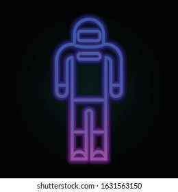 Astronaut, space nolan-neon style icon. Simple thin line, outline vector of space for ui and ux, website or mobile application