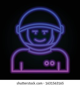 Astronaut, space nolan-neon style icon. Simple thin line, outline vector of space for ui and ux, website or mobile application