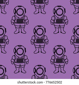 Astronaut space seamless pattern