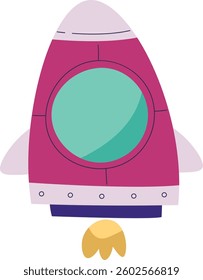 Astronaut Space Shuttle Rocket Vector Illustration