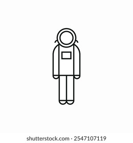 astronaut space spacesuit icon vector