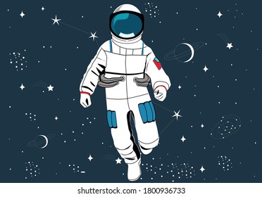 astronaut space suit in space